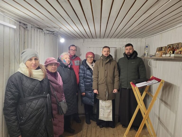 Молебен о строительстве храма в посёлке Томилино