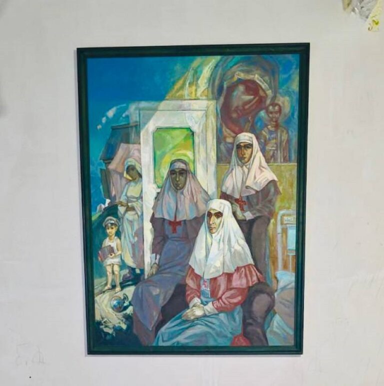 Передача картины «Сёстры милосердия» в дар духовно-просветительскому центру «Фавор и Ермон» при Преображенском соборе г. Люберцы